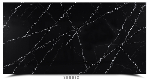 Black Quartz with White Veins SH8672