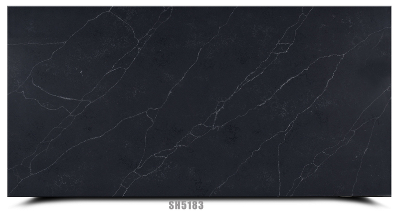 Fine Lines Black Quartz Slab SH5183