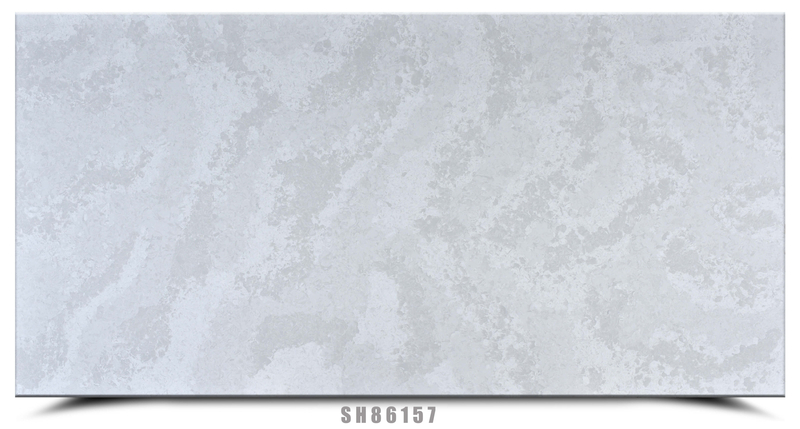 Calacatta Quartz with White Cabinets SH86157