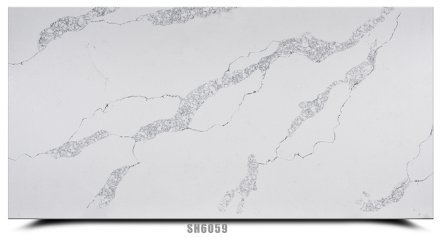 Bright Statuario Quartz Slab SH6059