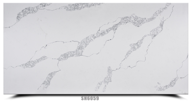 Bright Statuario Quartz Slab SH6059